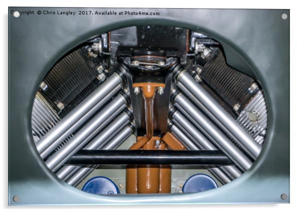 Air Cooling Intake of a Feisler Storch aircraft Acrylic by Chris Langley
