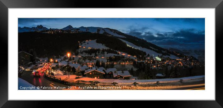 An Evening in Courchevel Framed Mounted Print by Fabrizio Malisan