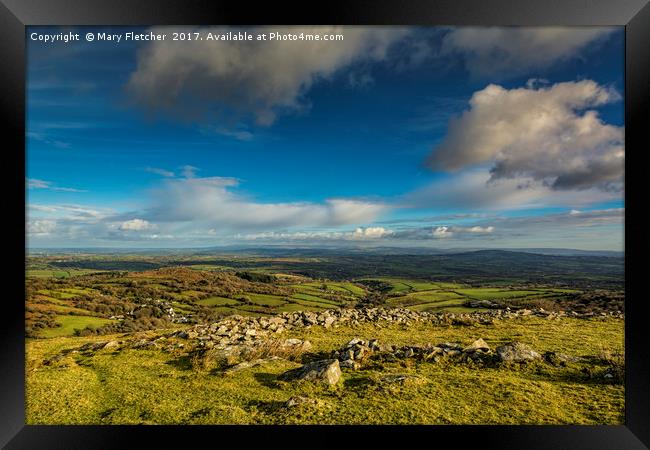 Dartmoor Views Framed Print by Mary Fletcher