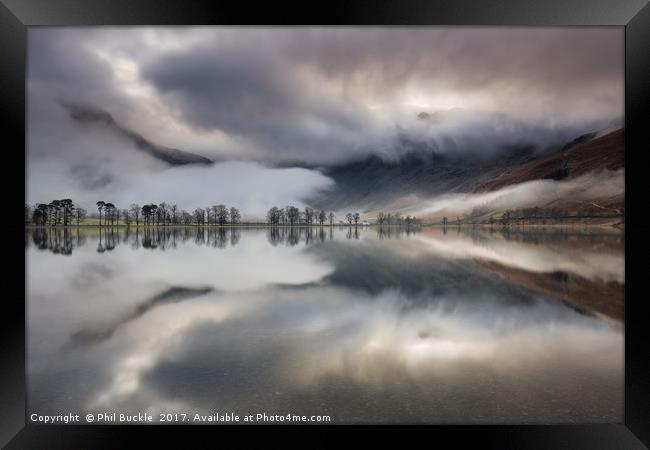 Buttermere Fog Framed Print by Phil Buckle