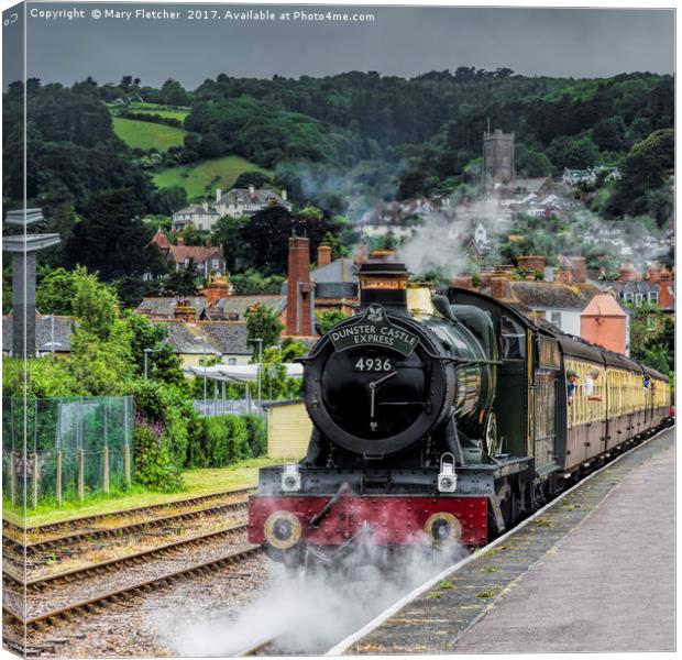 Dunster Express Canvas Print by Mary Fletcher