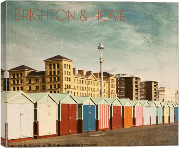 Brighton & Hove - Retro style Canvas Print by Chris Harris
