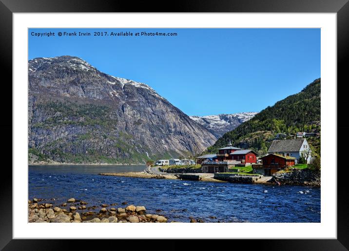 Eidfjord / Hardangerfjorden, Norway Framed Mounted Print by Frank Irwin