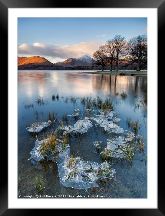 Strandshag Bay Floating Ice Framed Mounted Print by Phil Buckle