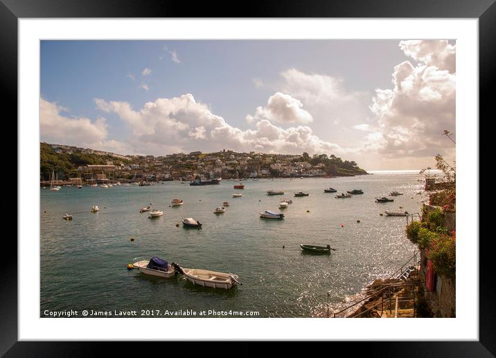 Polruan From Fowey  Framed Mounted Print by James Lavott