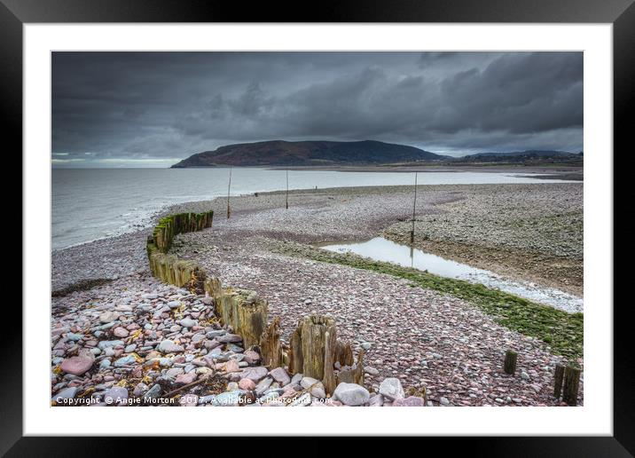 Porlock Weir Sea View Framed Mounted Print by Angie Morton