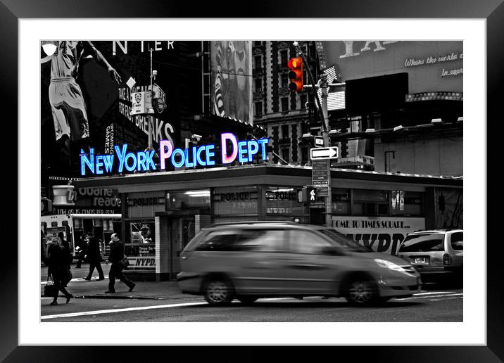 Police HQ in Times Square Framed Mounted Print by David Tanner