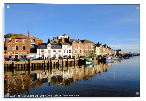 Beautiful Sunny Winters days In Weymouth Acrylic by Paul Chambers