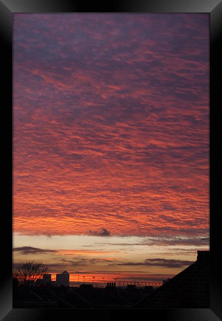 Sunset over London Framed Print by David French