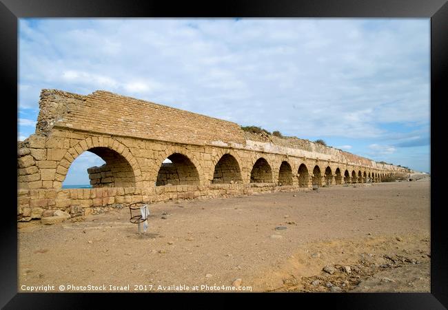 Roman Aqueduct, Israel Framed Print by PhotoStock Israel