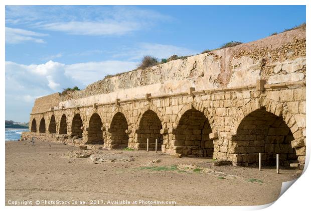 Roman Aqueduct, Israel Print by PhotoStock Israel