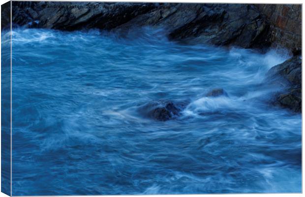 SWIRLING SEA Canvas Print by andrew saxton