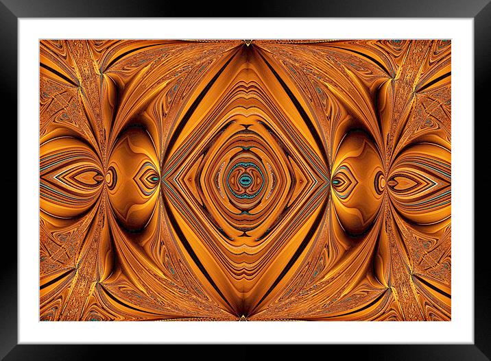 Warm Chocolate Abstract Framed Mounted Print by paulette hurley