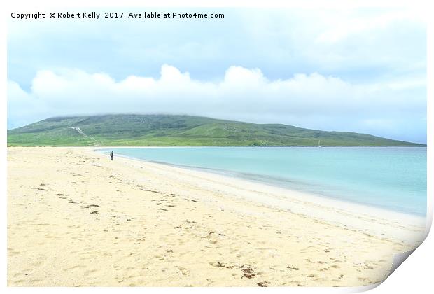 Scarista Beach on the Isle of Harris, Scotland Print by Robert Kelly