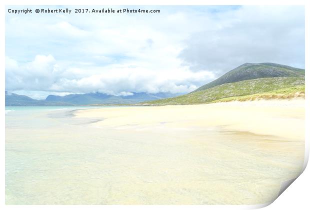 Luskentyre Beach on the Isle of Harris, Scotland Print by Robert Kelly