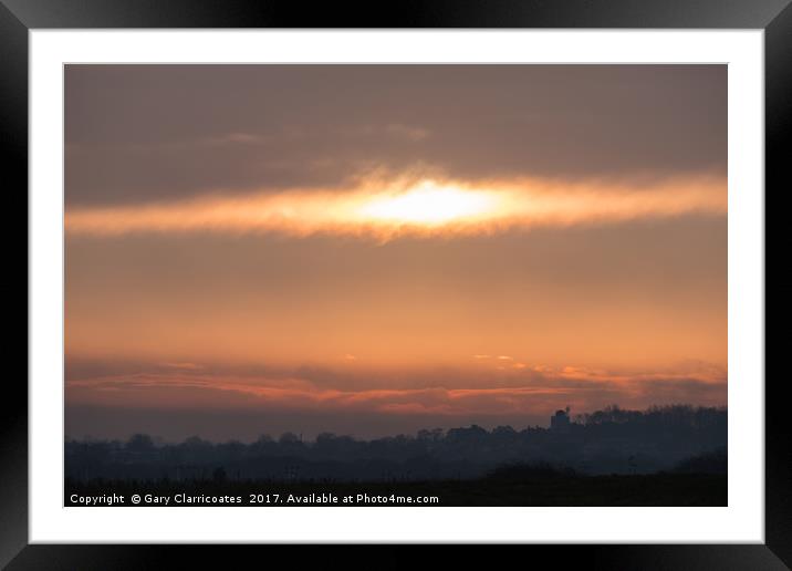 Sunset over Sunderland Framed Mounted Print by Gary Clarricoates