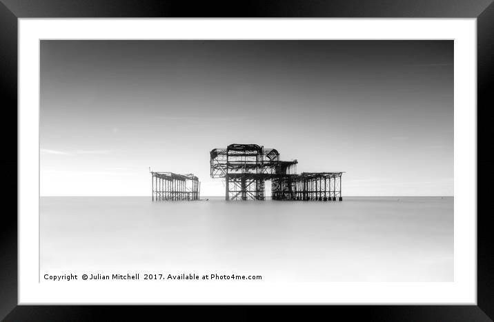 West Pier Brighton Framed Mounted Print by Julian Mitchell
