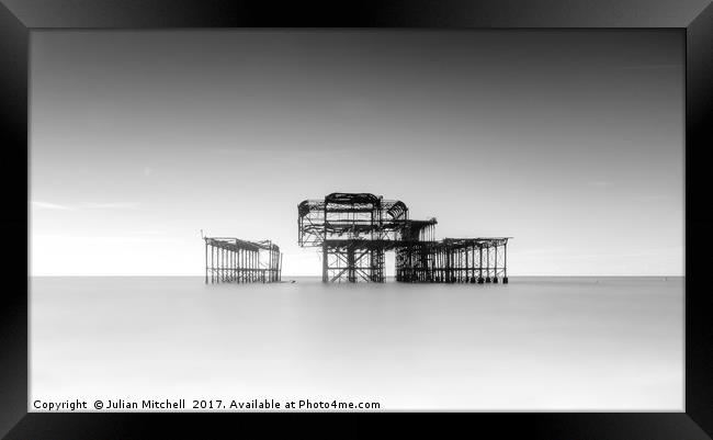 West Pier Brighton Framed Print by Julian Mitchell