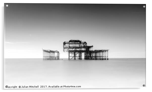 West Pier Brighton Acrylic by Julian Mitchell