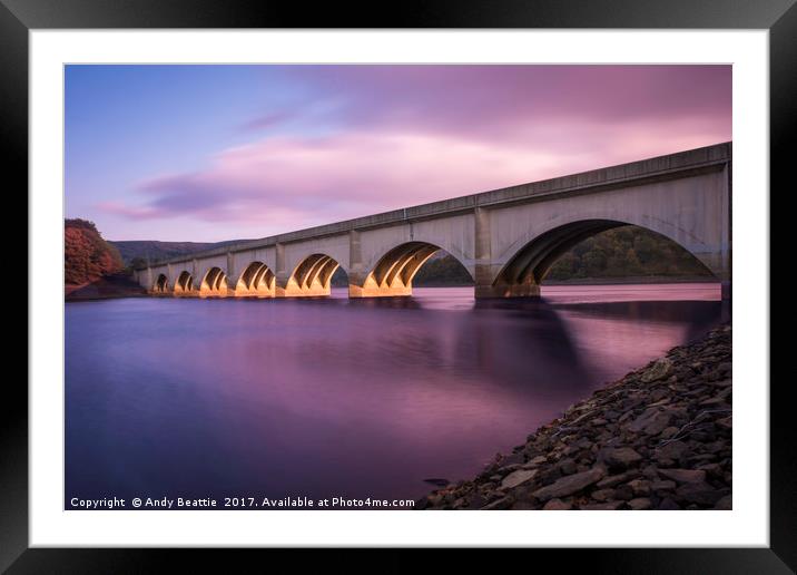 Ladybower Reservoir Framed Mounted Print by Andy Beattie