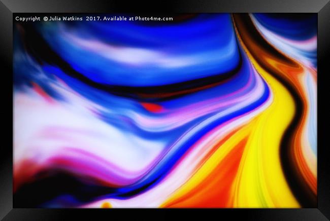 Colourful Abstract Framed Print by Julia Watkins