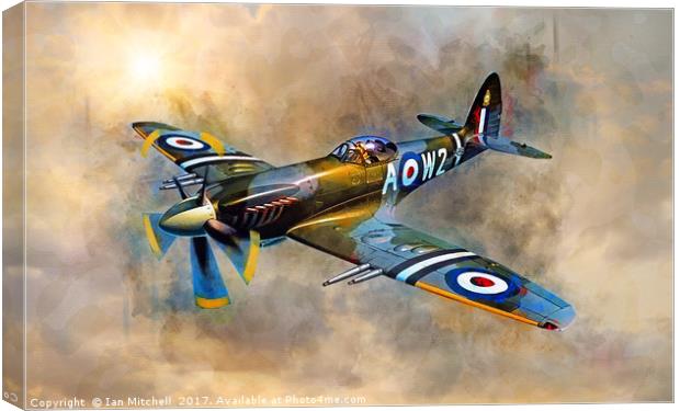 Spitfire Dawn Flight Canvas Print by Ian Mitchell