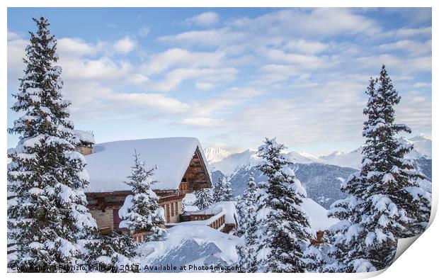 Chalet with a view Print by Fabrizio Malisan
