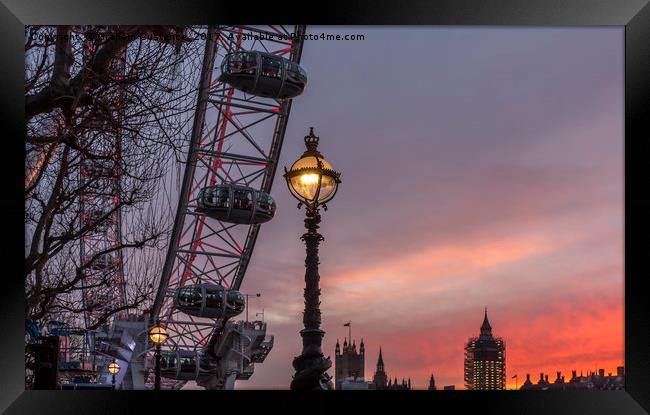 London Sunset Framed Print by Graham Custance