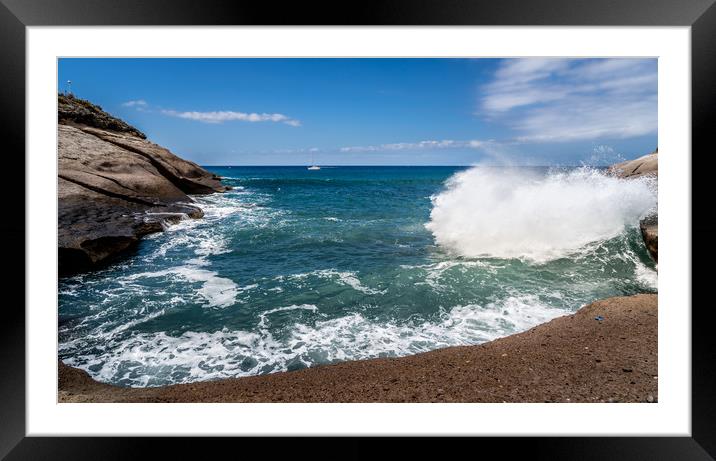 Beautiful bay view over the sea in Costa Adeje  Framed Mounted Print by Naylor's Photography
