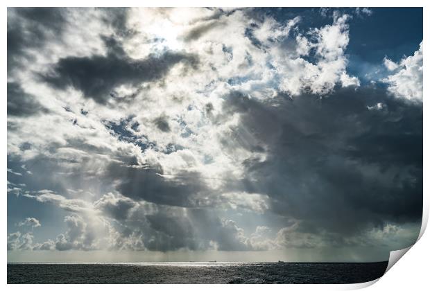   Sea and clouds    Curacao views  Print by Gail Johnson
