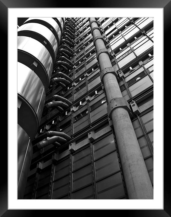 Looking up at Lloyds of London Framed Mounted Print by Paul Macro