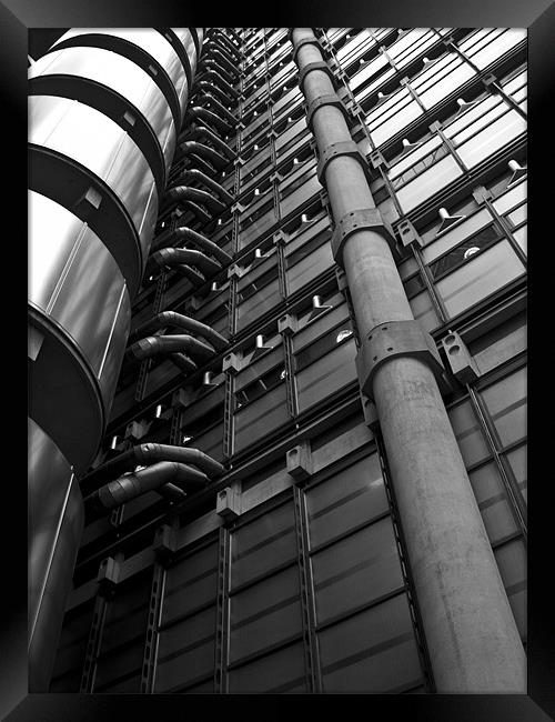 Looking up at Lloyds of London Framed Print by Paul Macro