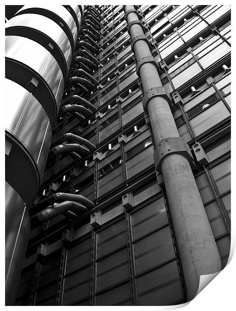 Looking up at Lloyds of London Print by Paul Macro