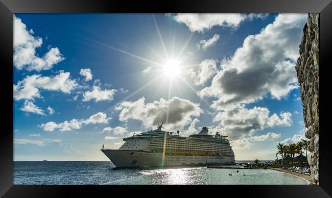  Cruise Ship  Curacao Views Framed Print by Gail Johnson