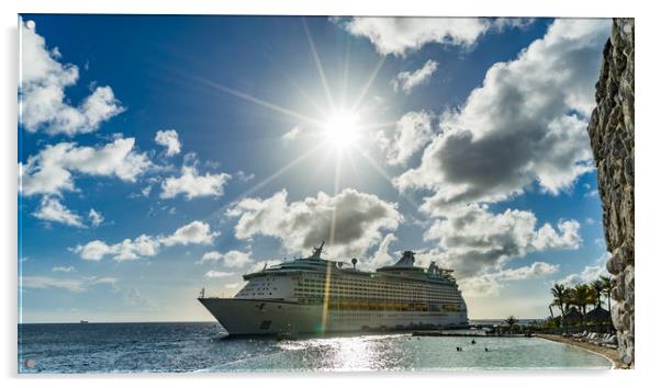  Cruise Ship  Curacao Views Acrylic by Gail Johnson
