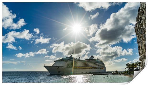 Cruise Ship  Curacao Views Print by Gail Johnson