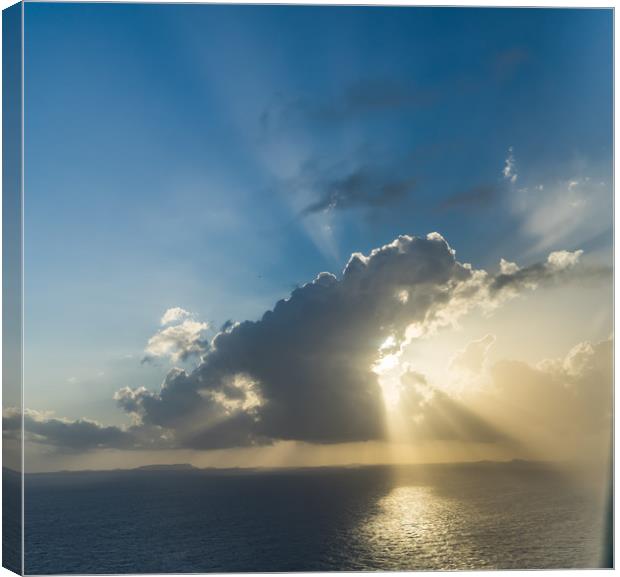 sunrise over the ocean  on Curacao Canvas Print by Gail Johnson