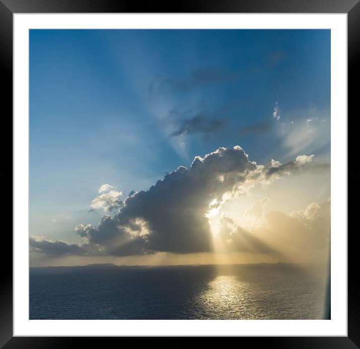 sunrise over the ocean  on Curacao Framed Mounted Print by Gail Johnson