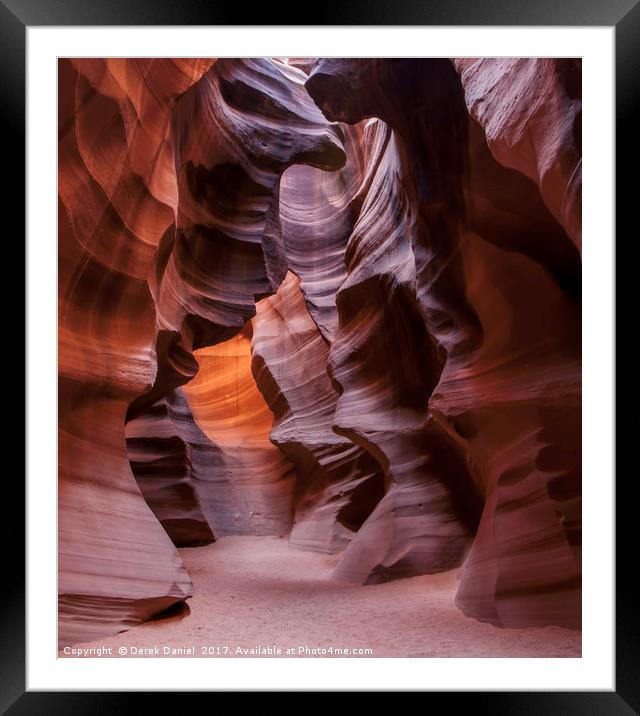 Antelope Canyon Framed Mounted Print by Derek Daniel