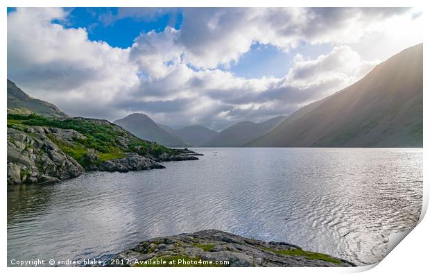 Majestic views of Wastwater Print by andrew blakey