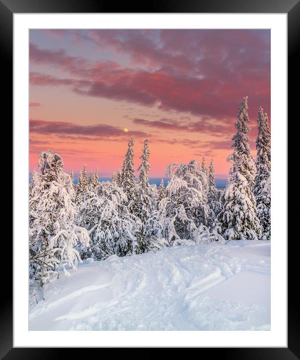 Åre Sweden in the winter. Framed Mounted Print by Hamperium Photography