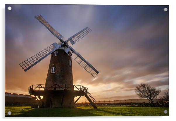 Wilton windmill Acrylic by Tony Bates