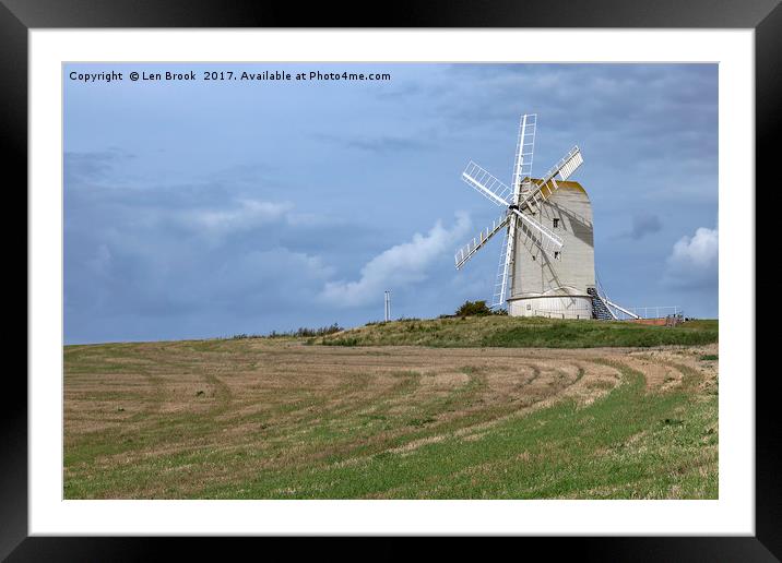 Ashcombe Mill, Lewes Framed Mounted Print by Len Brook