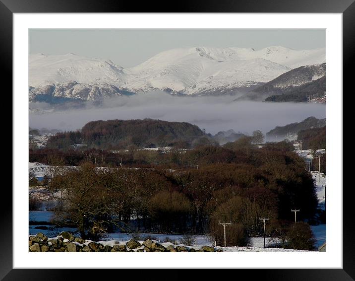 Coniston Valley Framed Mounted Print by Paul Leviston
