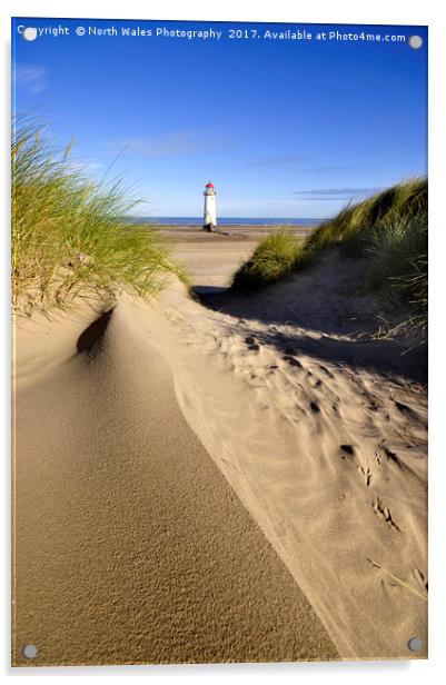 Talacre lighthouse  Acrylic by North Wales Photography
