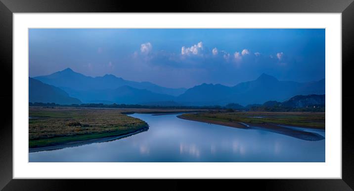 Porthmadog Estuary Framed Mounted Print by Ceri Jones