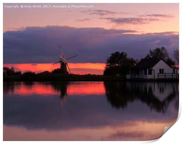 St, Benets Mill Sunset           Print by Andy Smith
