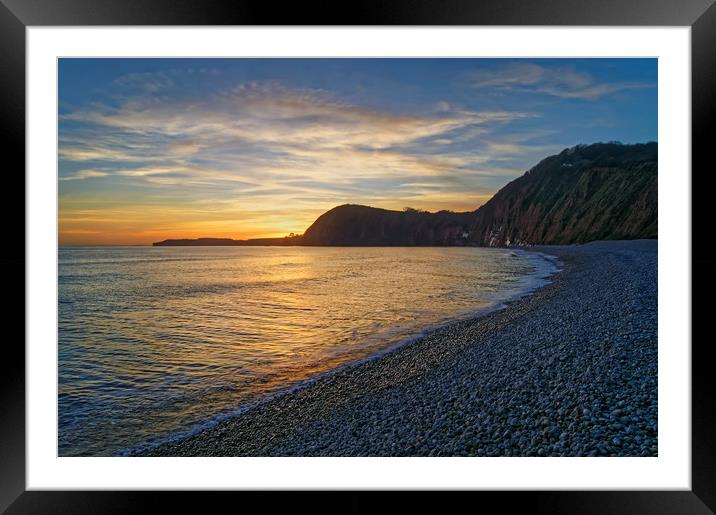 Sidmouth Sunset                       Framed Mounted Print by Darren Galpin