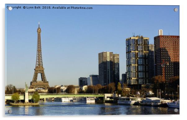 The Seine Paris Acrylic by Lynn Bolt