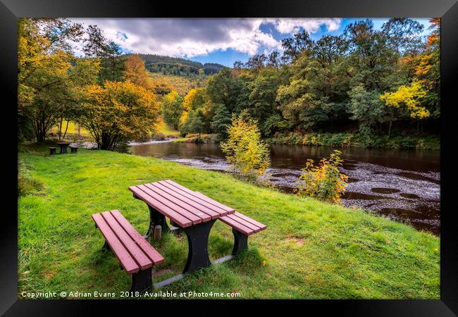 Snowdonia River Betws-y-Coed Framed Print by Adrian Evans